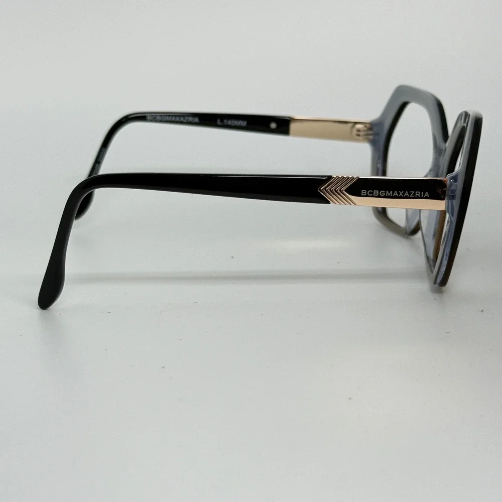 BCBGMAXAZRIA Ravishing Black Fade Hexagonal Eyeglasses Frames Womens L140‎ 21297